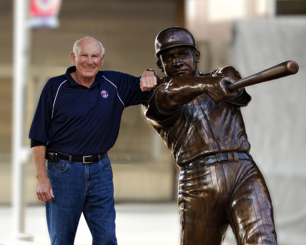 Harmon Killebrew portrait by his statue at Target Field. Portrait ©Michael Anderson Photography. All rights reserved.