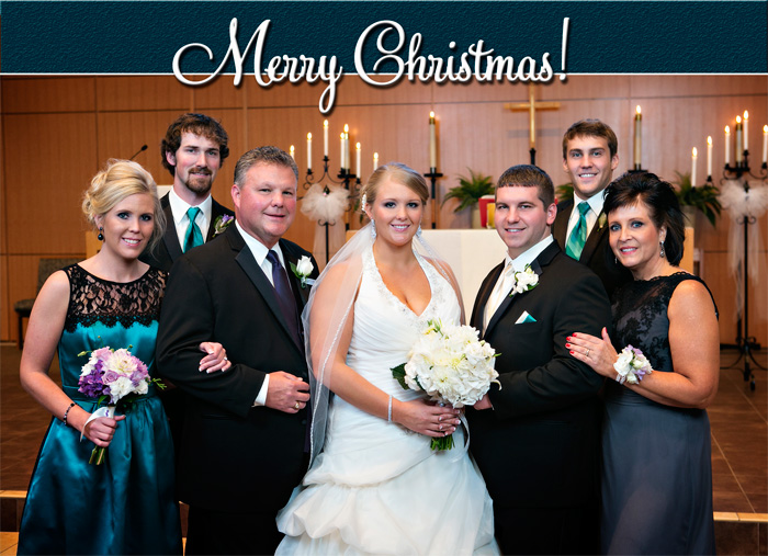McGraw Family Christmas Card Design. Here's a Christmas Card design for the McGraw family from Pete and Lauren's wedding just a few weeks ago at King of Kings Lutheran Church in Woodbury, MN.