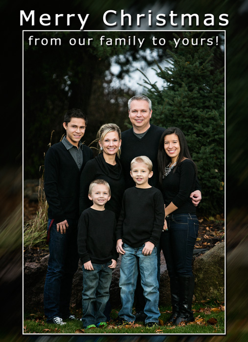 Here's the Bexell Family Portrait Christmas Cards taken at their home in the rain back in November!