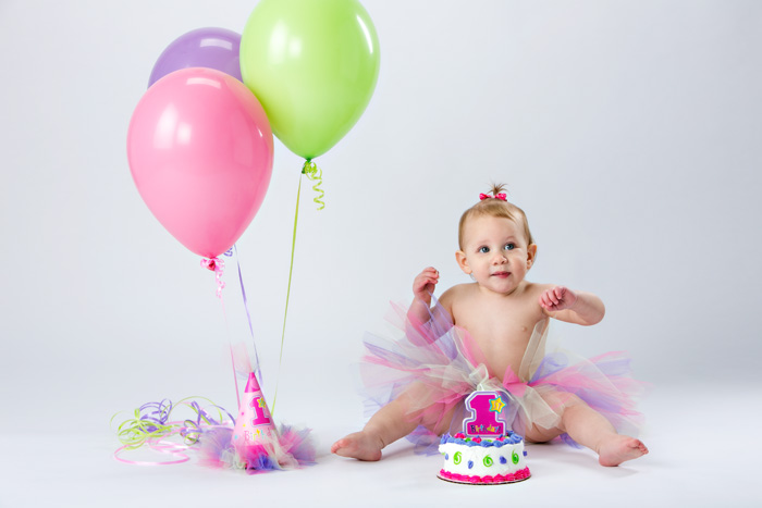 Miss Brynlee Rae's One Year Old Birthday Cake Portraits