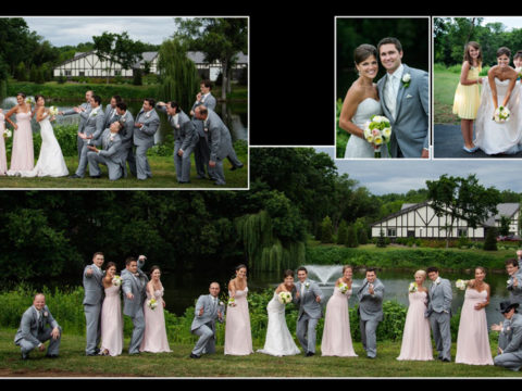 Pages 20 & 21 of Charlie & Chrissy's wedding album design.
