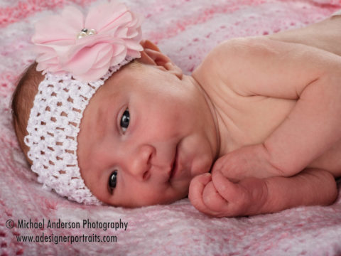 Newborn baby pictures of four day old Kylie Ann.