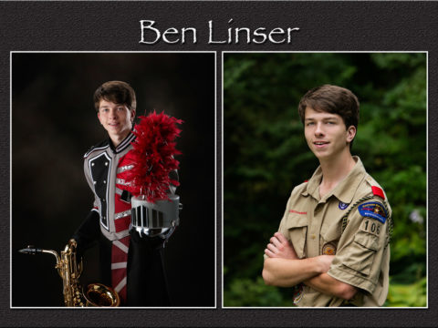 Front side of the Irondale High School Class of 2015 graduation card for Ben Linser.