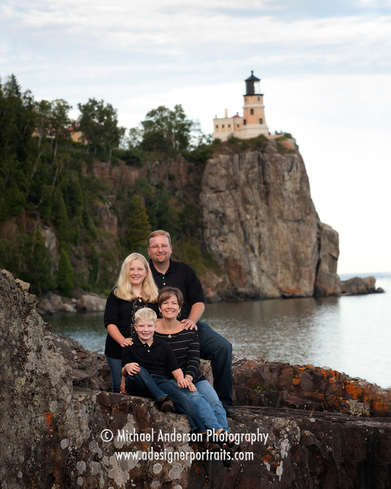 Lake Superior photography and the Muntifering family portrait at Split Rock Lighthouse State Park.