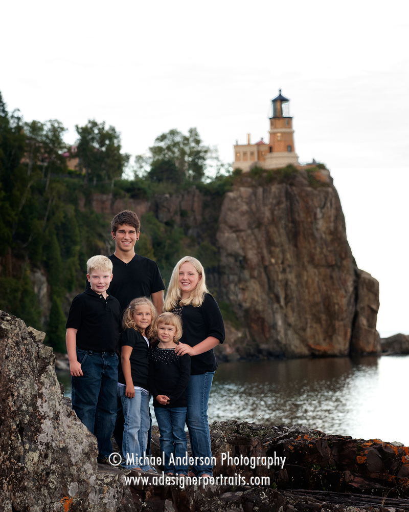Lake Superior photography and the portrait of five cousins created at Split Rock Lighthouse State Park.