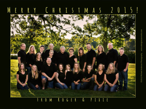 The 2015 Muntifering Family Christmas Card. The family portrait was created on location at Keller Lake in St. Paul, MN.