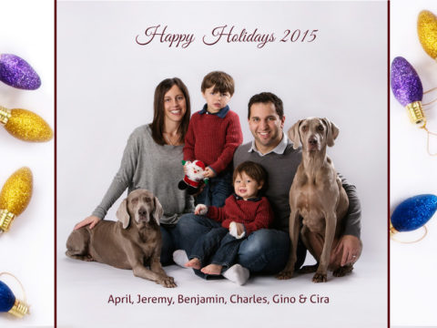 The 2015 Weston Family Holiday Card Design (front).