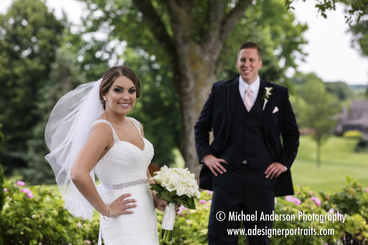 Pretty bridal portrait created at Brackett's Crossing Country Club in Lakeville, MN.
