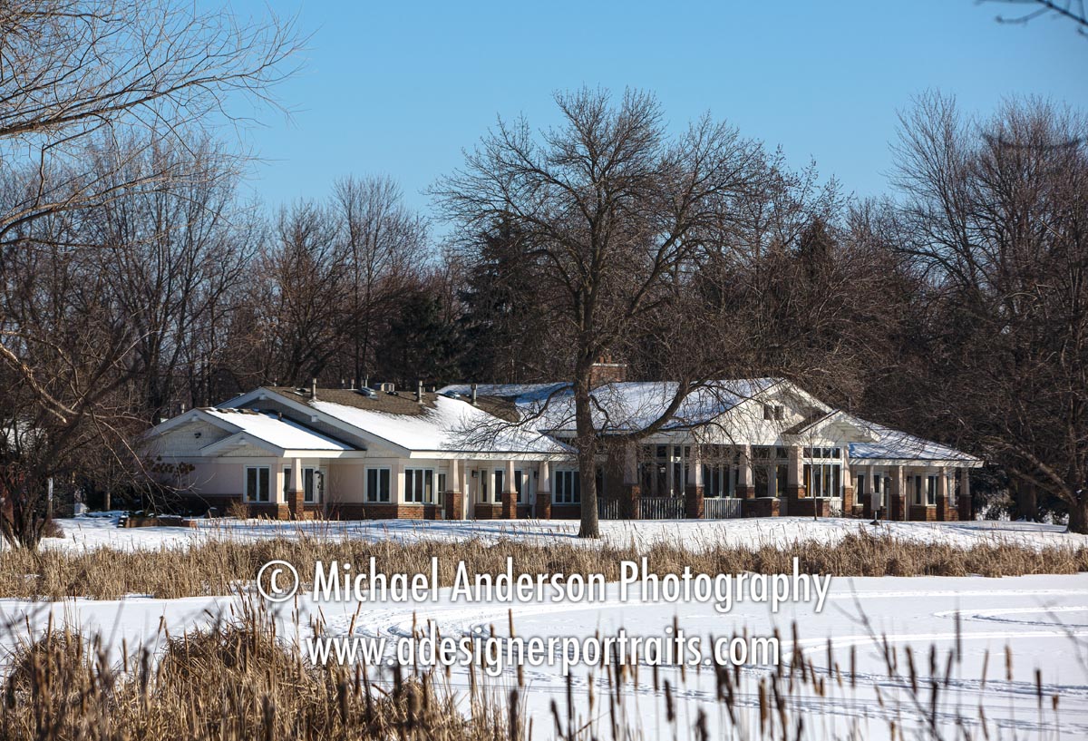Winter photo of the new home of the Crescent Cove Hospice and Respite Home for Children in Brooklyn Center, MN.