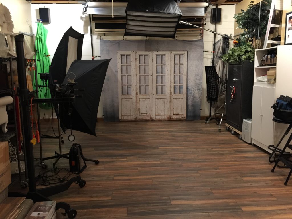 Michael Anderson Photography's 2017 studio camera room remodel after the new wood flooring was installed.