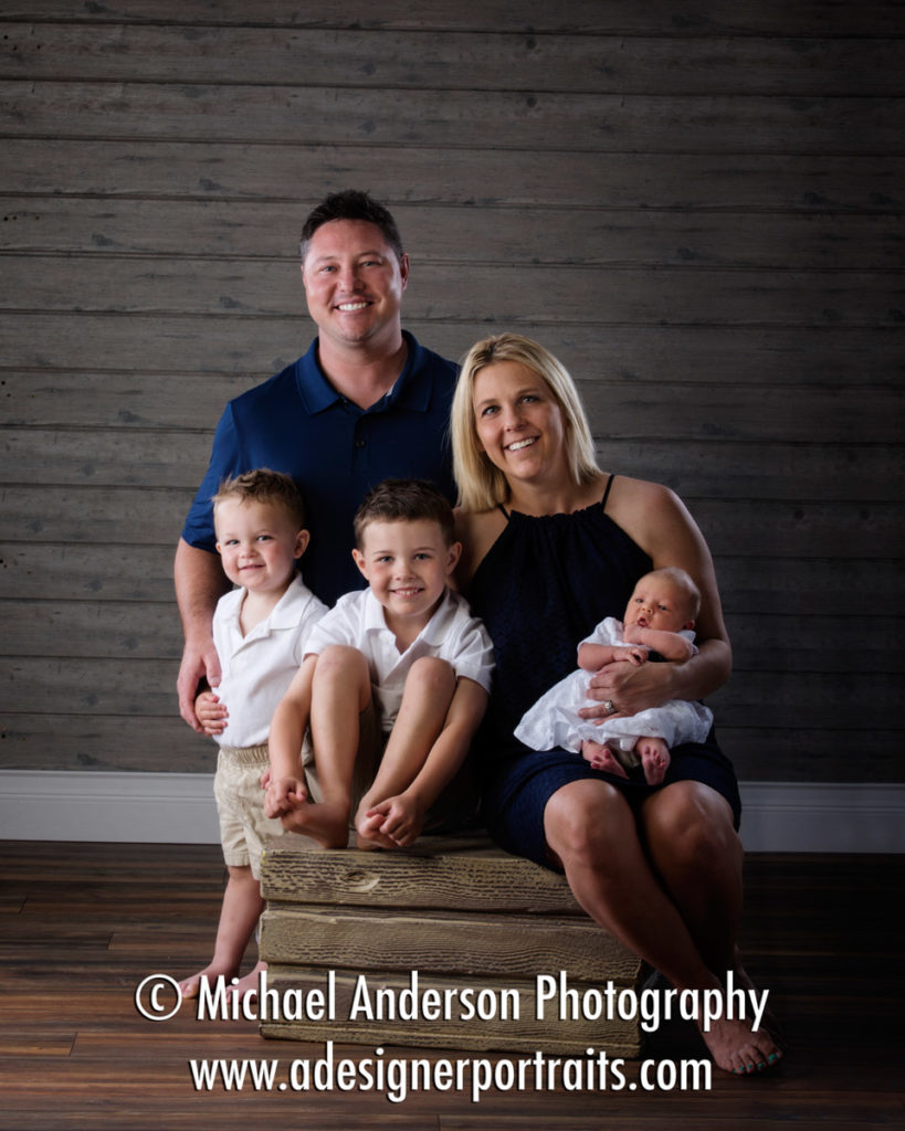 Sydney's first official family portrait taken at Michael Anderson Photography.