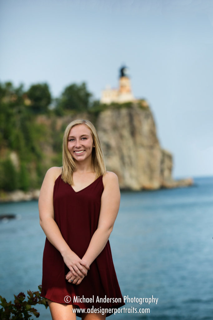 North shore senior portraits of Maggie created at Split Rock Lighthouse State Park.