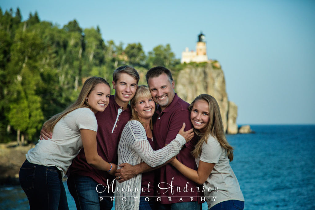A nice Family portrait taken at Split Rock Lighthouse State Park on Lake Superior.