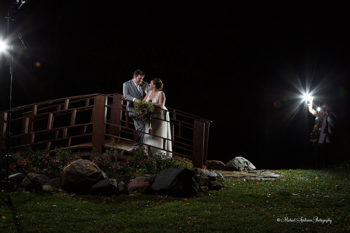 The starting image of Eric and Amanda before creating their Minnesota Horse and Hunt Club light painting.