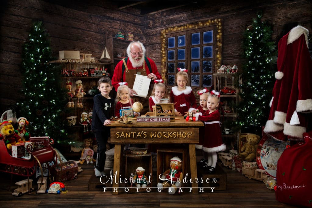 Six cousins get to take a peek at Santa's "Nice List" at Santa's Workshop. It turns out that they all are on the list!