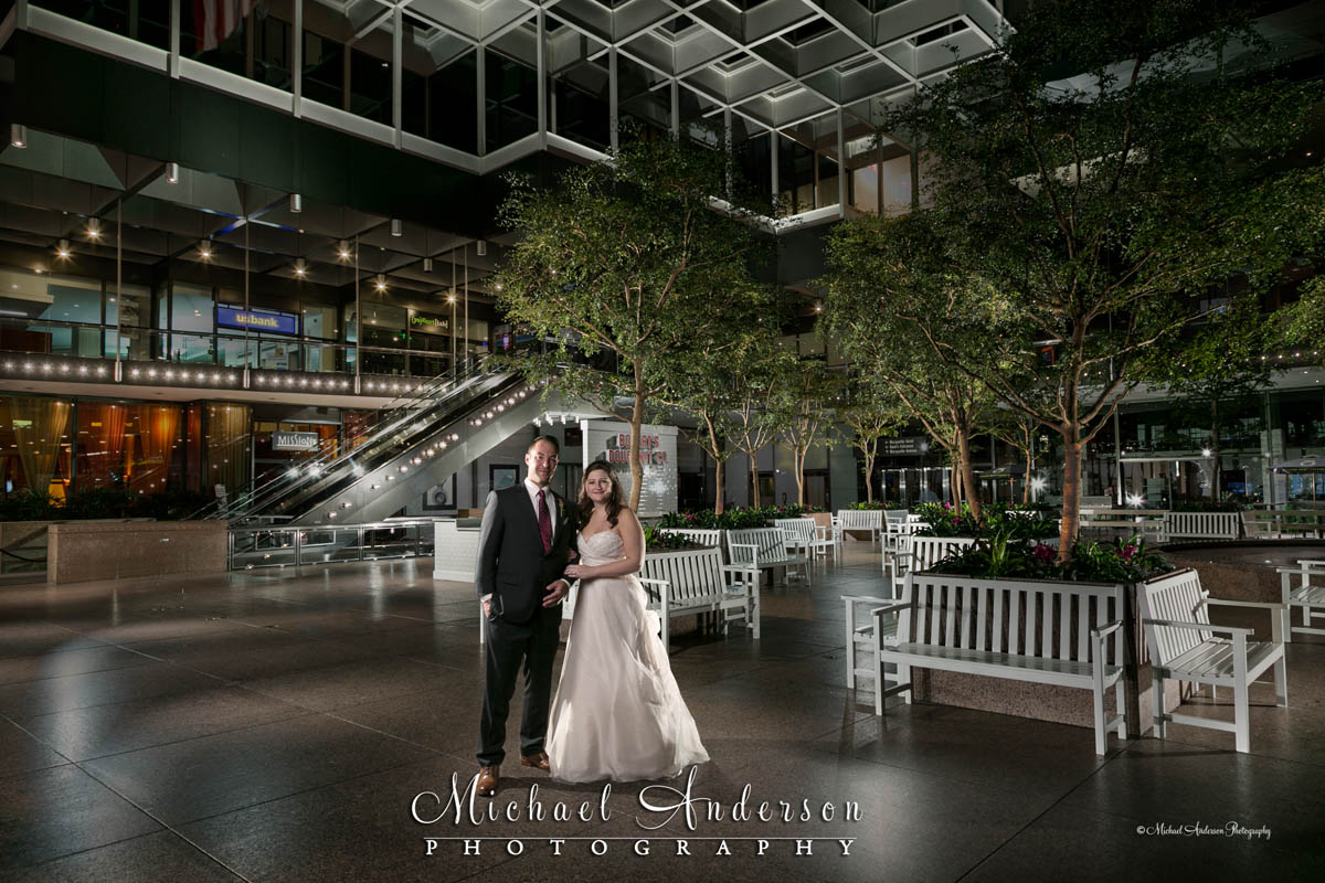 Wedding photography light painting created by the award winning Minneapolis wedding photographers Michael and Joannie Anderson