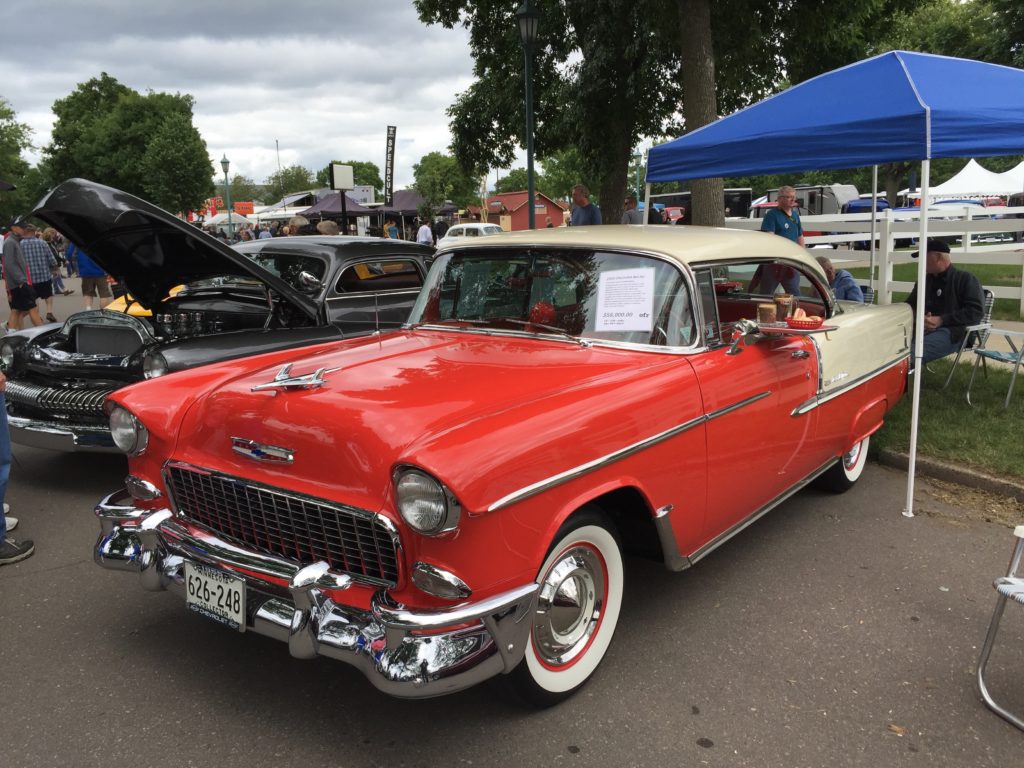 1955 Chevrolet Bel Air at the Minnesota Street Rod Association event at the Minnesota State Fairgrounds in June 2017.
