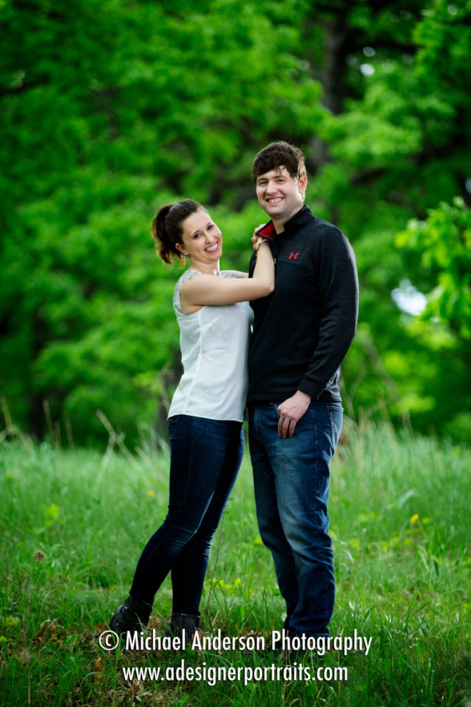 Silverwood Park engagement portraits in Saint Anthony, MN. A cute couple in the beautiful dense oak forest at Silverwood Park.