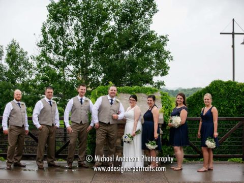 Nice Elm Creek Park Reserve wedding photography of bride and groom along with their wedding party.