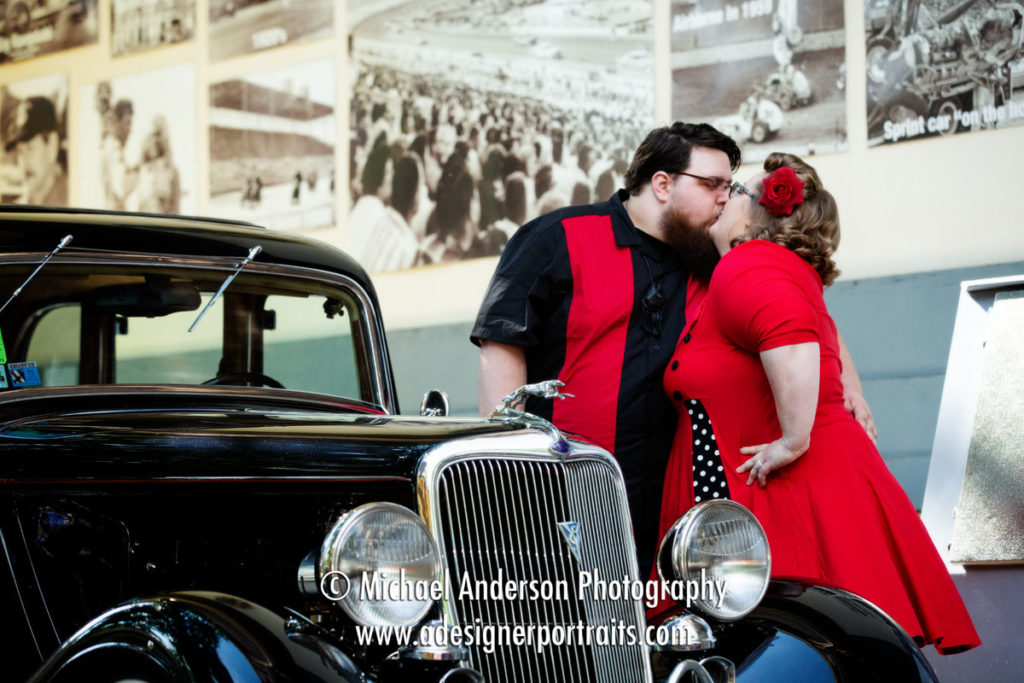 One of Taran and Heather's Back To The 50's engagement portraits.