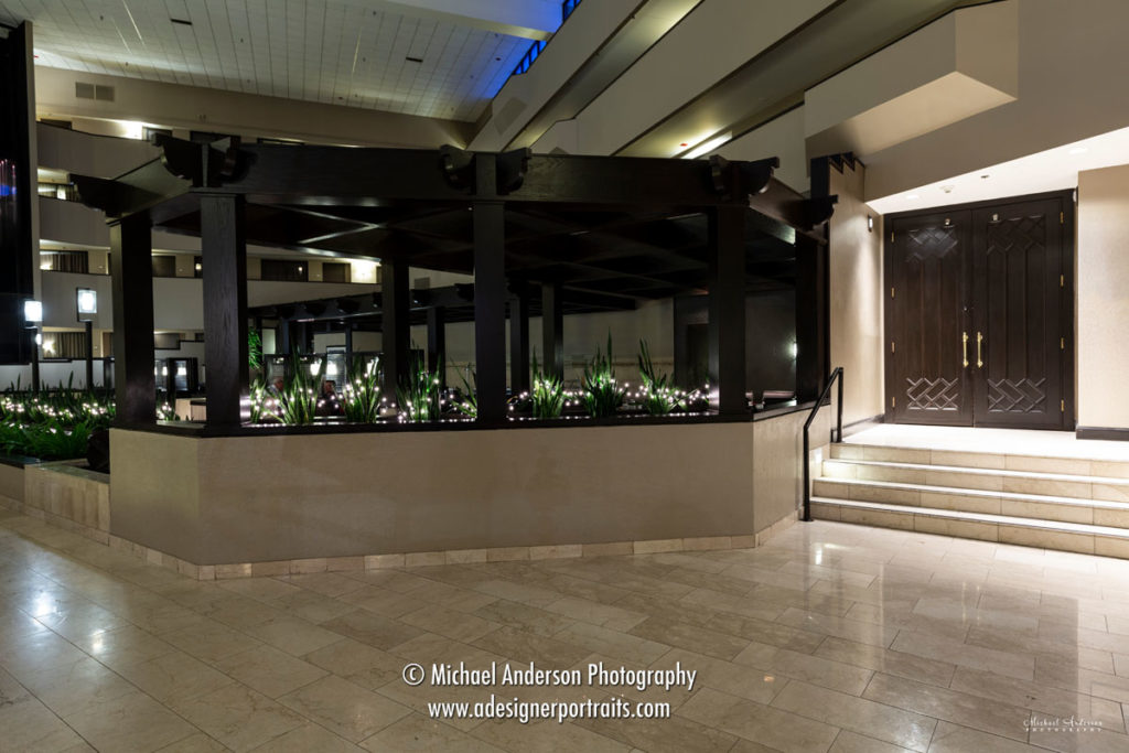 The location for a light painting at the Sheraton Minneapolis West Hotel in Minnetonka, MN.