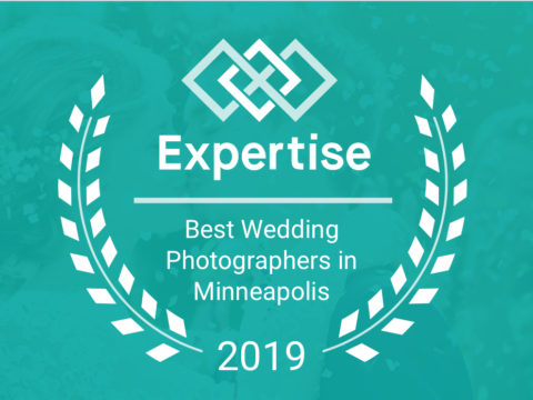The 2019 Expertise Award given to Michael Anderson Photography as one of the best wedding photographers in Minneapolis, MN.