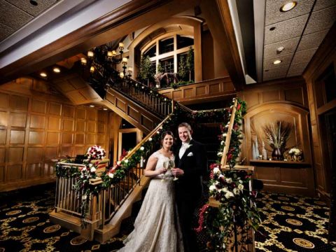 Light painted photograph of The Grand Staircase at Rush Creek Golf Club in Maple Grove, MN.
