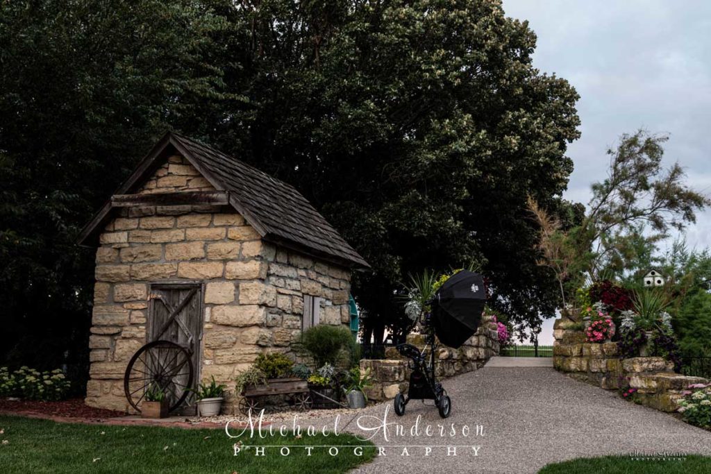 The set-up shot a the Country Grist Mill for a one-of-a-kind light painted engagement photograph at Pioneer Village.