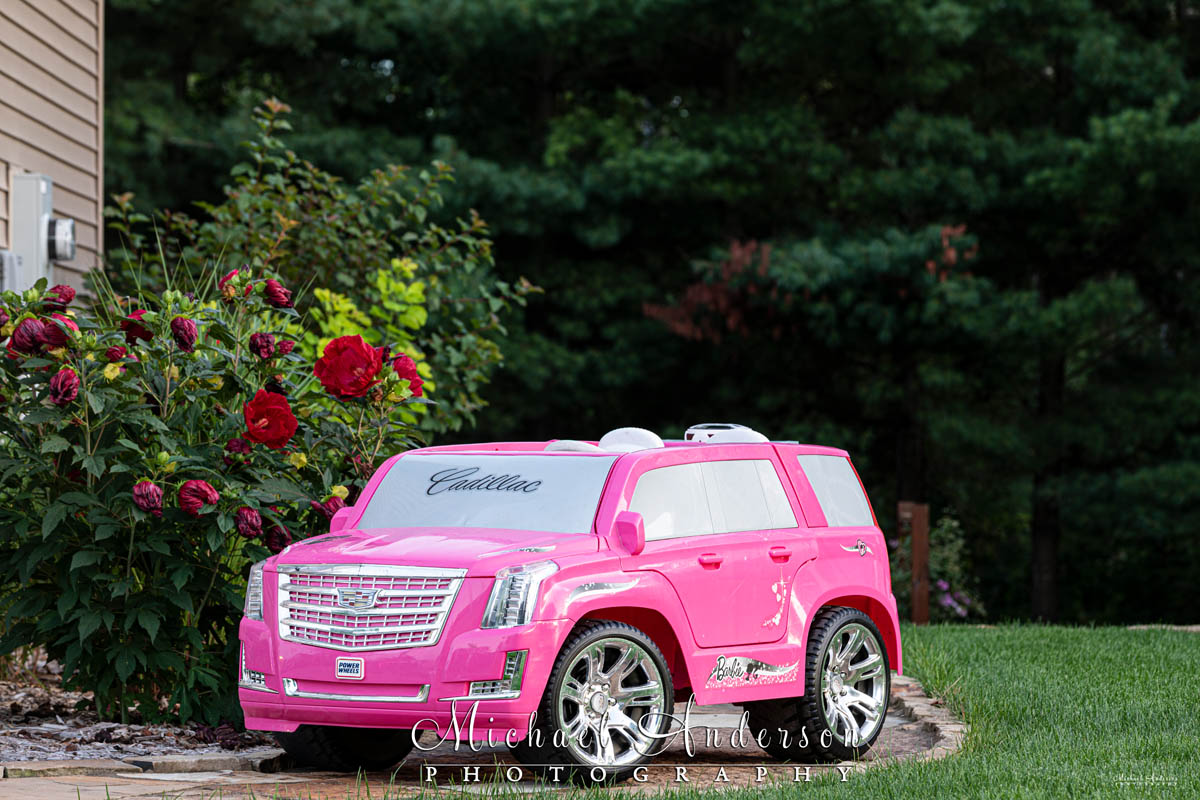 Photo of a pink Barbie Cadillac Escalade.