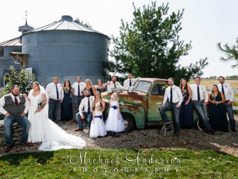 The Historic Deglman Farm wedding photograph of the wedding party.