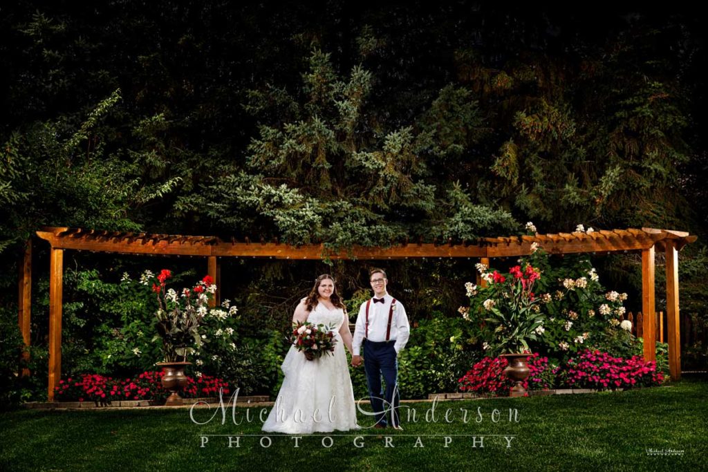 A pretty wedding light painting in broad daylight at Lake Elmo Event Center.