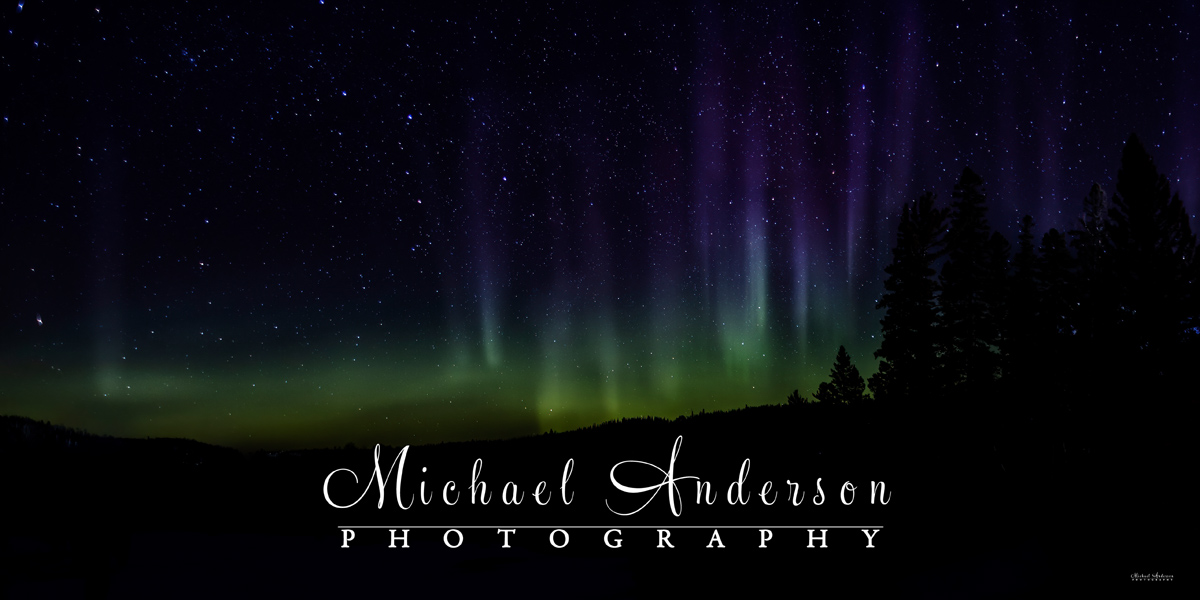 The Northern Lights on the north shore of Lake Superior in March 2021.