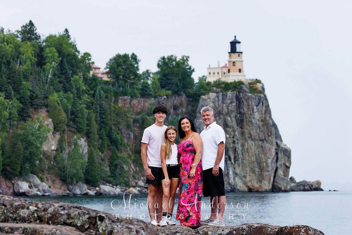 A nice family portrait at Split Rock Lighthouse State Park.