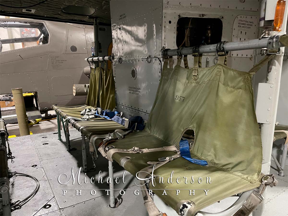 The cargo area of UH-1H Huey N426HF.