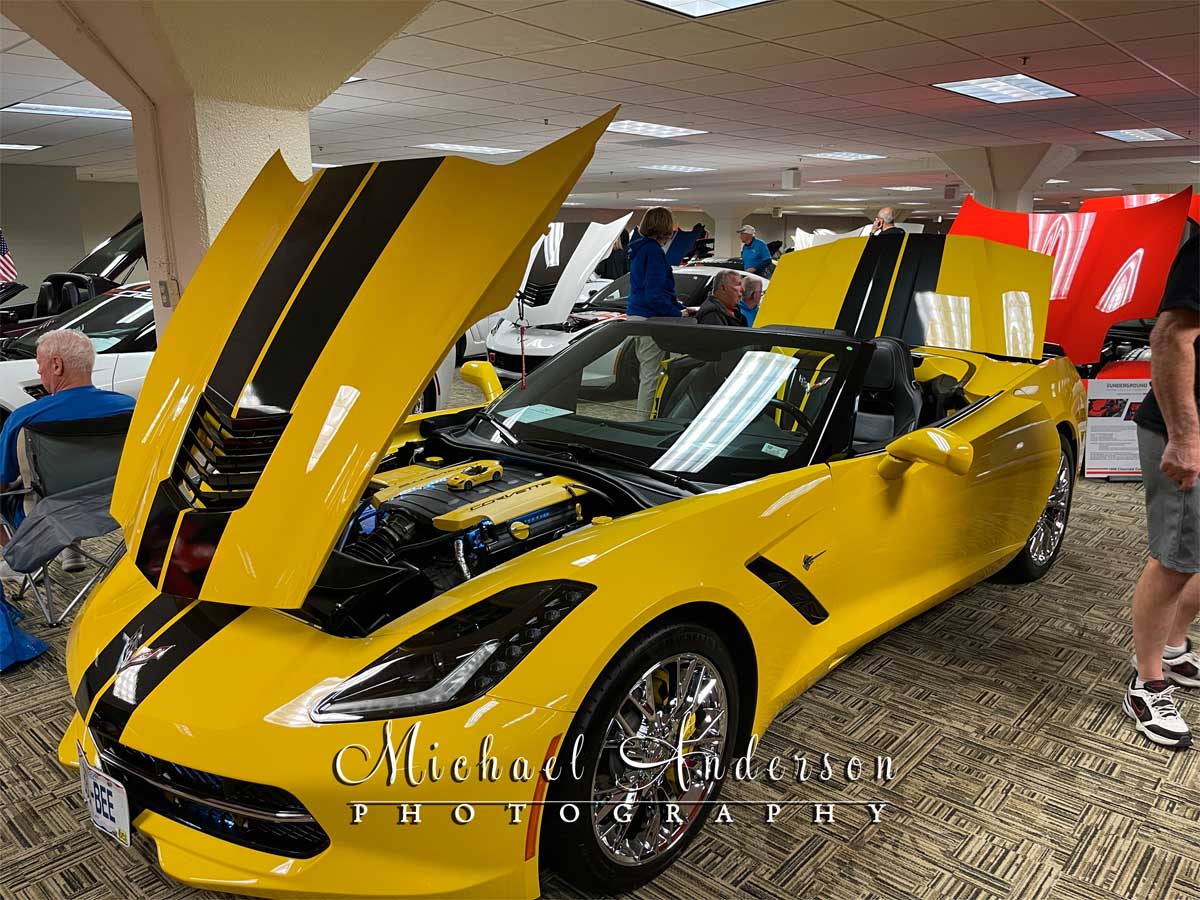 Pretty yellow and black 2014 Corvette Stingray Convertible.