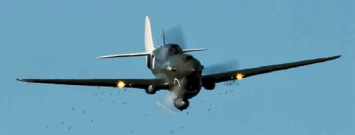 P-40 N-1 Kittyhawk in flight.