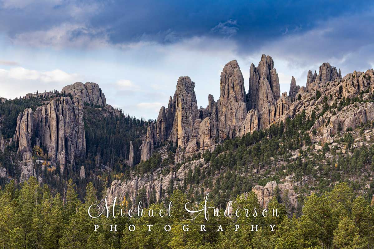 Stunning Cathedral Spires on The Needles Highway.