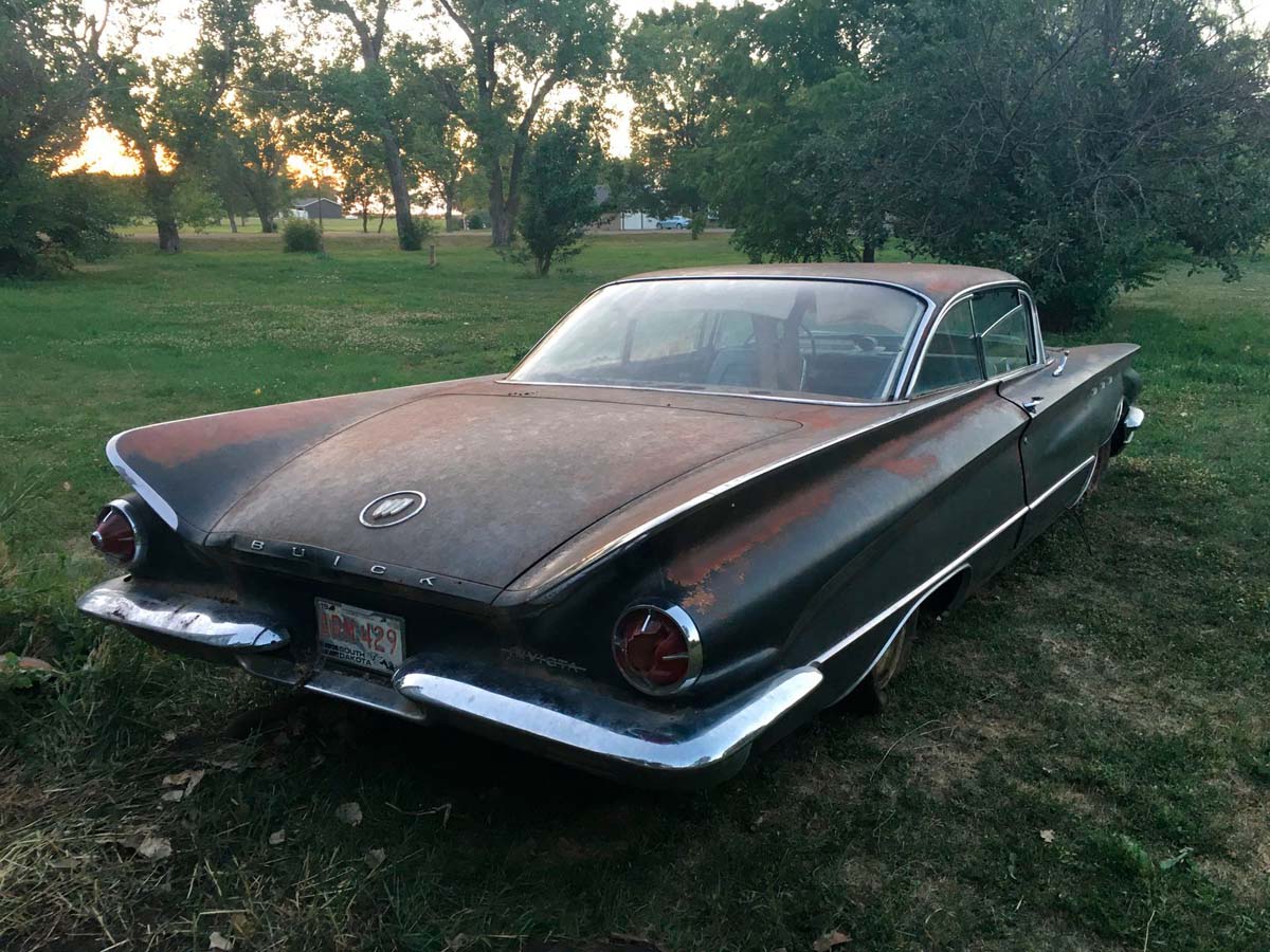 A 1960 Buick Invicta prior to a full off-frame restoration.