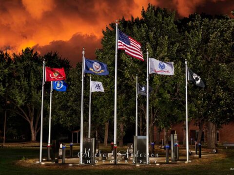 A pretty light-painting of Mounds View's Tribute Park at sunset.
